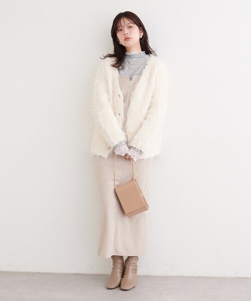 natural couture（ナチュラルクチュール）の「リバーシブルタートルトップス（Tシャツ/カットソー・レディース・アイボリー/ブラック/チャコールグレー/ミント/ピンク・FREE）」の18枚目の写真