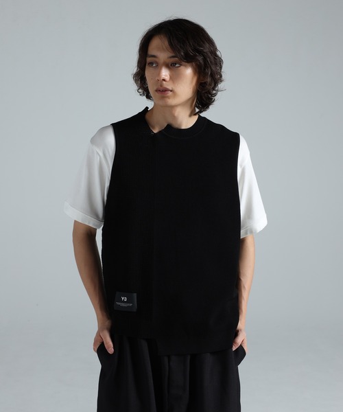 Y-3（ワイスリー）の「Y-3 GFX KNITTED VEST（ニット/セーター・メンズ・ブラック・X-LARGE/LARGE/MEDIUM/SMALL/X-SMALL/XX-SMALL）」の8枚目の写真