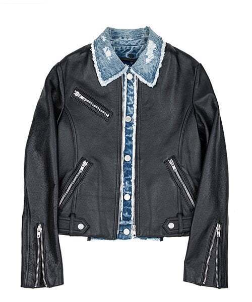 SLOWUNIVERSE(スローユニバース)の「WOMAN COWHIDE 2WAY LAYERED JACKET (BLACK)(ライダースジャケット・メンズ・その他・SMALL/MEDIUM)」の1枚目の写真