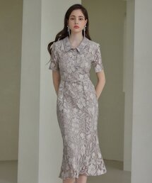 JULIY&CALLA（ジュリー&カラー）の「22HS カラー53 スマイルオーシャンワンピースレースグレー（ワンピース）」