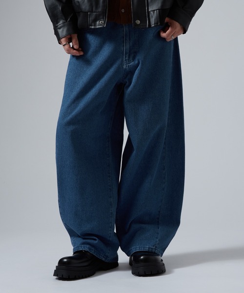 En serio TOKYO(エンソリオトーキョー)の「9.5ozデニムバレルレッグジーンズ(デニムパンツ・メンズ・ネイビー/ブラック系/サックスブルー/ブラック/ブルー・SMALL/MEDIUM/LARGE/X-LARGE)」の10枚目の写真