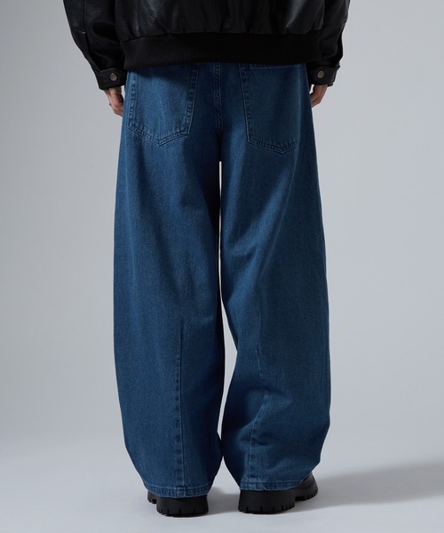 En serio TOKYO(エンソリオトーキョー)の「9.5ozデニムバレルレッグジーンズ(デニムパンツ・メンズ・ネイビー/ブラック系/サックスブルー/ブラック/ブルー・SMALL/MEDIUM/LARGE/X-LARGE)」の12枚目の写真