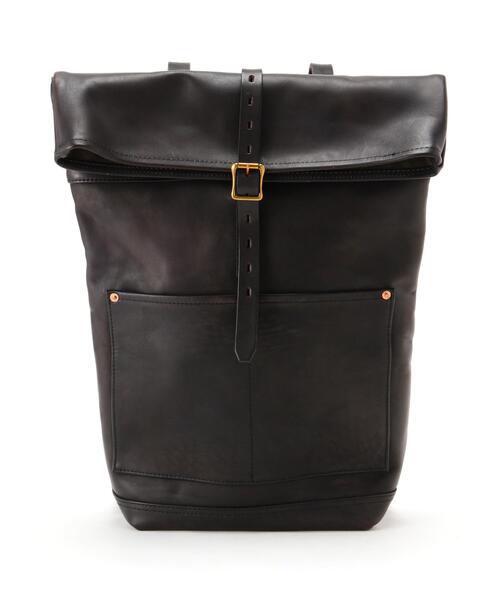 Schott(ショット)の「VASCO/ヴァスコ/LEATHER ROLLTOP RUCKSACK/レザー ロールトップ ラックサック(バックパック/リュック・メンズ・ブラック・F)」の1枚目の写真