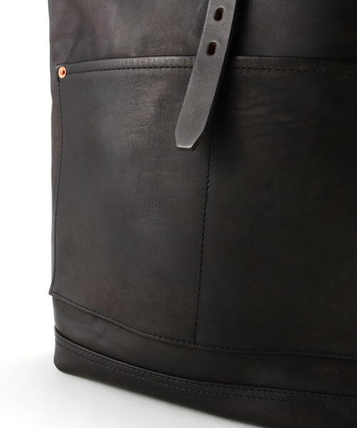 schott（ショット）の「VASCO/ヴァスコ/LEATHER ROLLTOP RUCKSACK/レザー ロールトップ ラックサック（バックパック/リュック・メンズ・ブラック・F）」の17枚目の写真