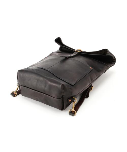 Schott(ショット)の「VASCO/ヴァスコ/LEATHER ROLLTOP RUCKSACK/レザー ロールトップ ラックサック(バックパック/リュック・メンズ・ブラック・F)」の12枚目の写真