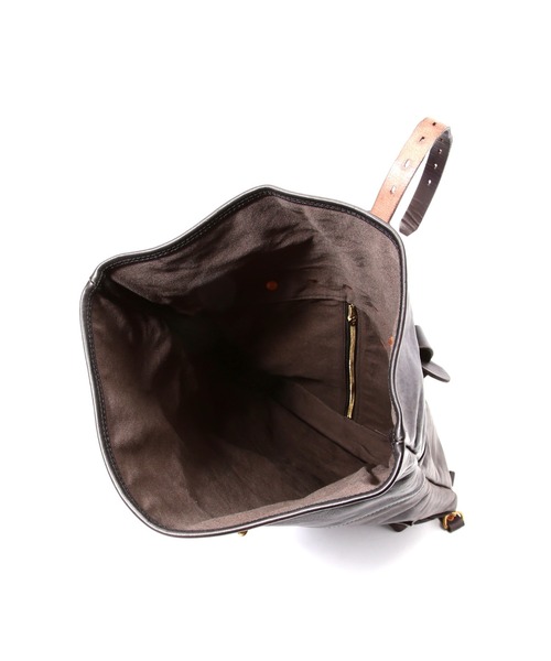 schott（ショット）の「VASCO/ヴァスコ/LEATHER ROLLTOP RUCKSACK/レザー ロールトップ ラックサック（バックパック/リュック・メンズ・ブラック・F）」の13枚目の写真