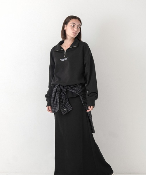KLON（クローン）の「KLON LOOSE FIT HALF-ZIP SWEAT BLACK（スウェット・レディース・ブラック・LARGE/X-LARGE）」の7枚目の写真
