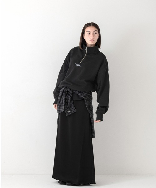KLON（クローン）の「KLON LOOSE FIT HALF-ZIP SWEAT BLACK（スウェット・レディース・ブラック・LARGE/X-LARGE）」の8枚目の写真