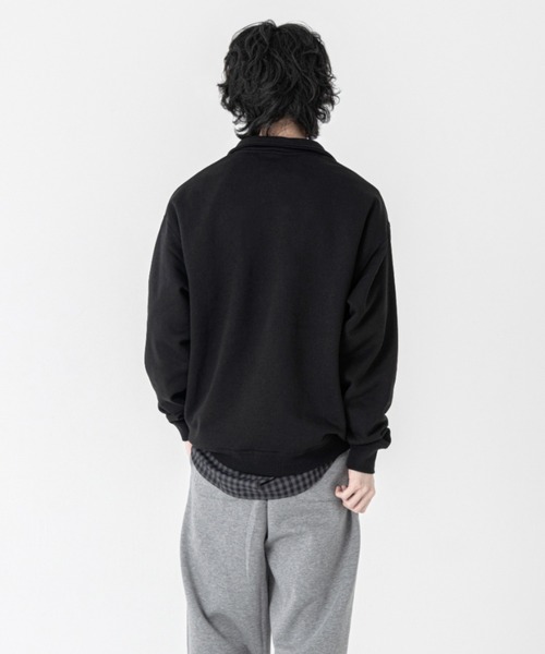 KLON（クローン）の「KLON LOOSE FIT HALF-ZIP SWEAT BLACK（スウェット・レディース・ブラック・LARGE/X-LARGE）」の11枚目の写真