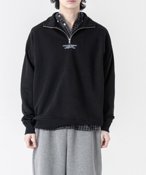 KLON（クローン）の「KLON LOOSE FIT HALF-ZIP SWEAT BLACK（スウェット・レディース・ブラック・LARGE/X-LARGE）」の9枚目の写真