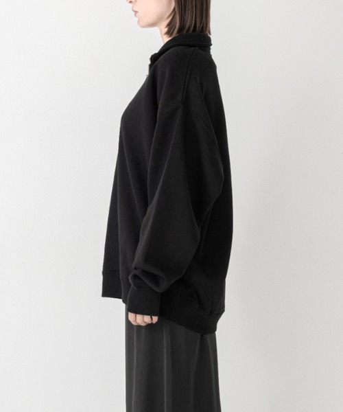 KLON（クローン）の「KLON LOOSE FIT HALF-ZIP SWEAT BLACK（スウェット・レディース・ブラック・LARGE/X-LARGE）」の13枚目の写真