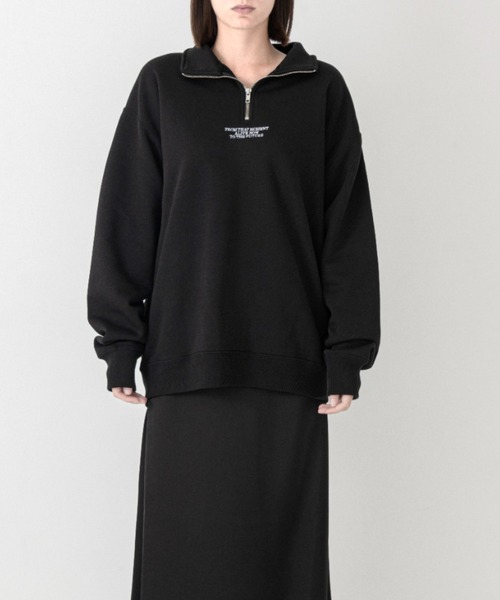 KLON（クローン）の「KLON LOOSE FIT HALF-ZIP SWEAT BLACK（スウェット・レディース・ブラック・LARGE/X-LARGE）」の12枚目の写真