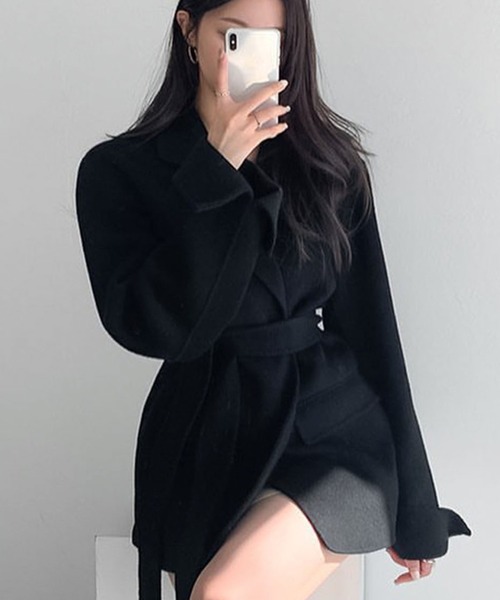 Doula Doula（ドゥーラドゥーラ）の「シングルブレストテーラードコート（チェスターコート・レディース・ブラック/ブルー/ベージュ・FREE）」の3枚目の写真