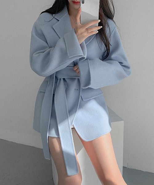 Doula Doula（ドゥーラドゥーラ）の「シングルブレストテーラードコート（チェスターコート・レディース・ブラック/ブルー/ベージュ・FREE）」の8枚目の写真