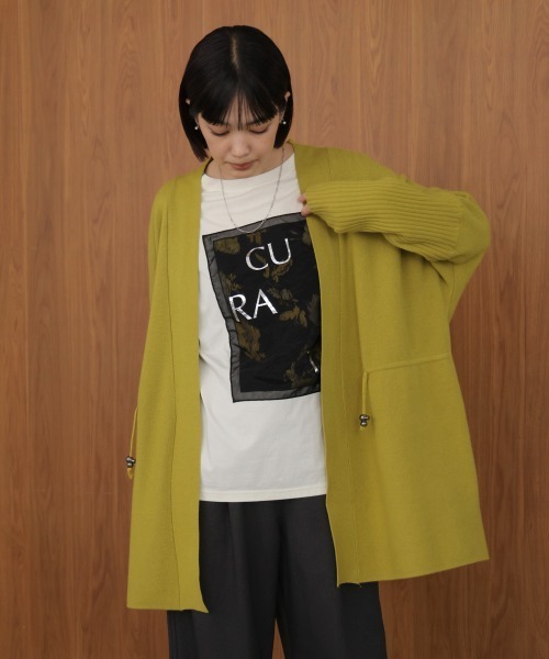 Bou Jeloud(ブージュルード)の「ウエストコードトッパー(カーディガン/ボレロ・レディース・イエロー/ベージュ/ブラック・38)」の15枚目の写真