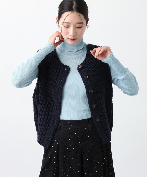 studio CLIP(スタディオクリップ)の「《natural by clip》12ゲージコットンリブタートルプルオーバー(ニット/セーター・レディース・その他1/ピンク/ライトブルー/アイボリー・FREE)」の3枚目の写真