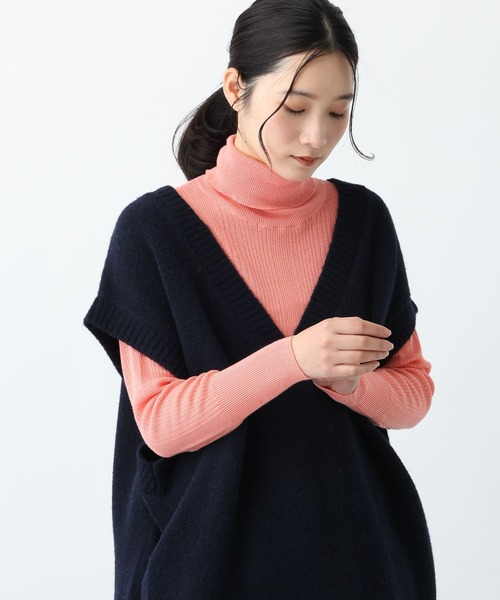 studio CLIP(スタディオクリップ)の「《natural by clip》12ゲージコットンリブタートルプルオーバー(ニット/セーター・レディース・その他1/ピンク/ライトブルー/アイボリー・FREE)」の6枚目の写真