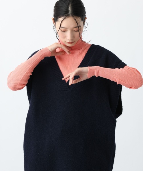 studio CLIP(スタディオクリップ)の「《natural by clip》12ゲージコットンリブタートルプルオーバー(ニット/セーター・レディース・その他1/ピンク/ライトブルー/アイボリー・FREE)」の8枚目の写真