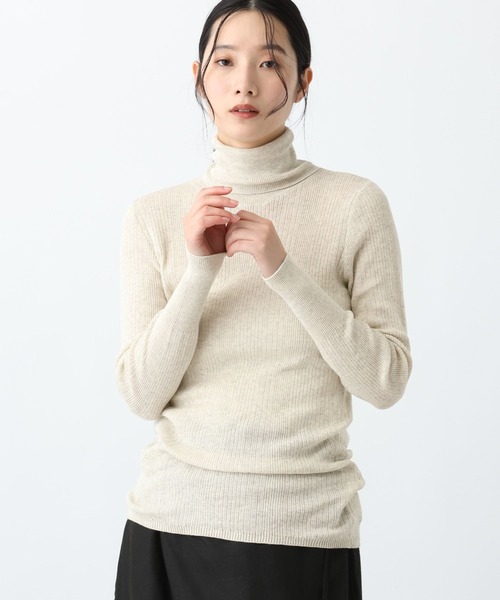 studio CLIP(スタディオクリップ)の「《natural by clip》12ゲージコットンリブタートルプルオーバー(ニット/セーター・レディース・その他1/ピンク/ライトブルー/アイボリー・FREE)」の14枚目の写真