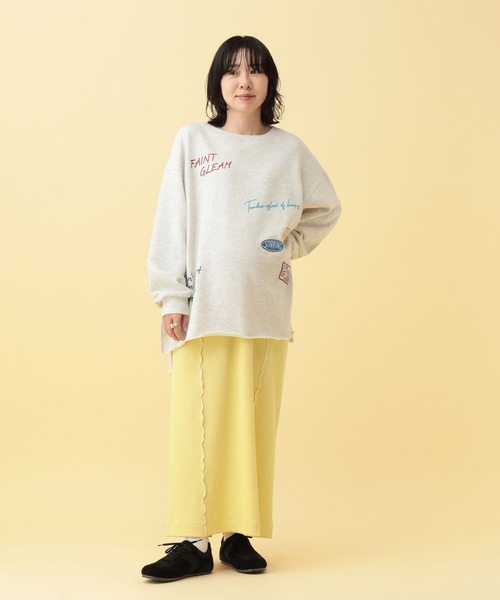 LEPSIM（レプシィム）の「【産前・産後対応】マタニティ／配色メローカットスカート　634395（マタニティウェア/グッズ・レディース・チャコールグレー/イエロー/ブラック・FREE）」の22枚目の写真