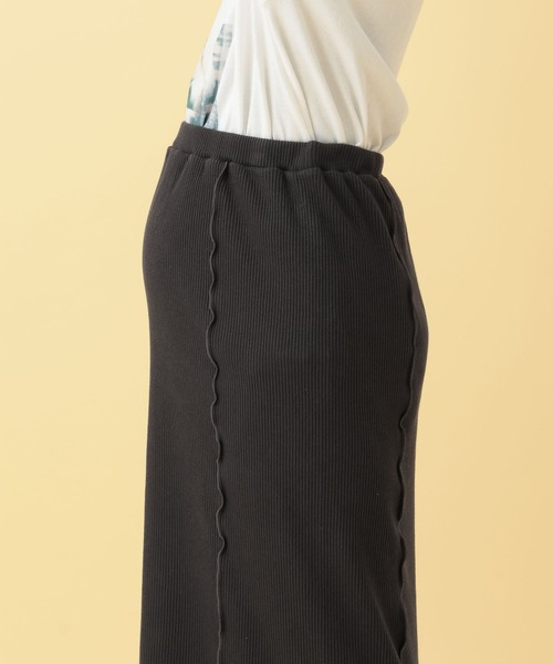 LEPSIM（レプシィム）の「【産前・産後対応】マタニティ／配色メローカットスカート　634395（マタニティウェア/グッズ・レディース・チャコールグレー/イエロー/ブラック・FREE）」の16枚目の写真