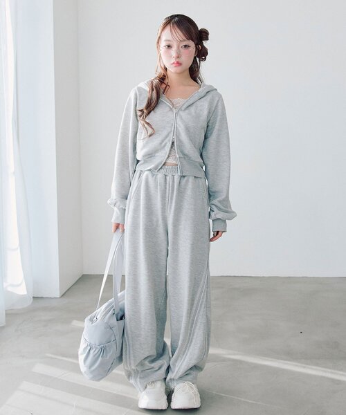 OLIVE des OLIVE(オリーブデオリーブ)の「バックリボンスウェットパンツ(スウェットパンツ・レディース・ピンク/トップグレー/ブラック・FREE)」の11枚目の写真