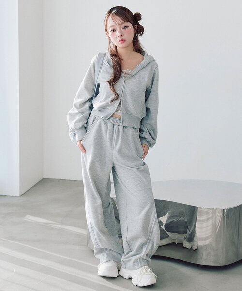 OLIVE des OLIVE(オリーブデオリーブ)の「バックリボンスウェットパンツ(スウェットパンツ・レディース・ピンク/トップグレー/ブラック・FREE)」の8枚目の写真