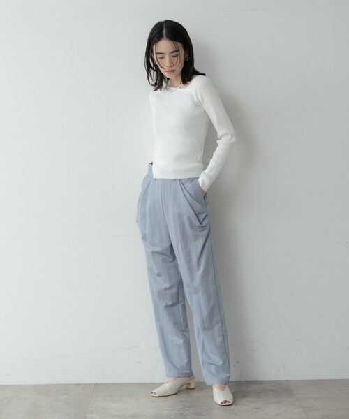 GALLEST(ギャレスト)の「フォルムポケットジョガーパンツ(その他パンツ・レディース・ブラック/ナチュラル/ライトブルー・36/38)」の6枚目の写真