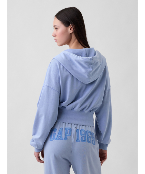 セール】フレンチテリー オーバーサイズ GAP1969ロゴ ジップアップ