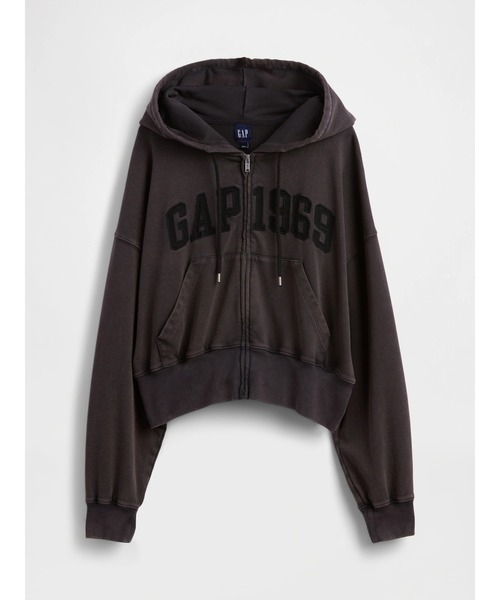 GAP(ギャップ)の「フレンチテリー オーバーサイズ GAP1969ロゴ ジップアップパーカー(パーカー・レディース・ピンク/ブラック/グレー/ブルー・XL/L/S/XS/XXS/M)」の8枚目の写真