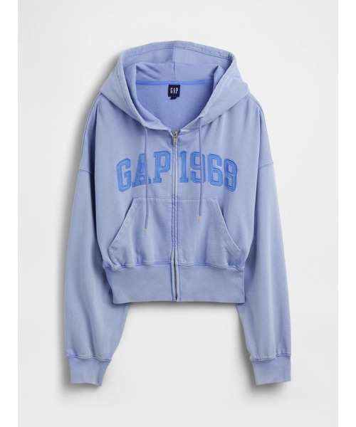 GAP(ギャップ)の「フレンチテリー オーバーサイズ GAP1969ロゴ ジップアップパーカー(パーカー・レディース・ピンク/ブラック/グレー/ブルー・XL/L/S/XS/XXS/M)」の9枚目の写真