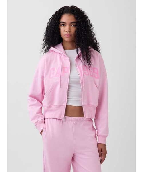 セール】フレンチテリー オーバーサイズ GAP1969ロゴ ジップアップ