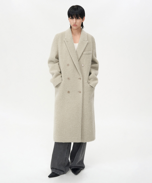 INSILENCE WOMEN(インサイレンスウーマン)の「ブークルアルパカヘアダブルコートASHBEIGE(チェスターコート・レディース・その他・S/M)」の3枚目の写真