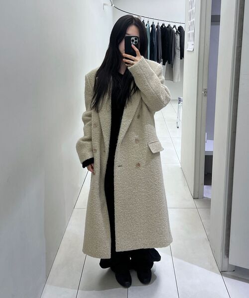 INSILENCE WOMEN(インサイレンスウーマン)の「ブークルアルパカヘアダブルコートASHBEIGE(チェスターコート・レディース・その他・S/M)」の7枚目の写真