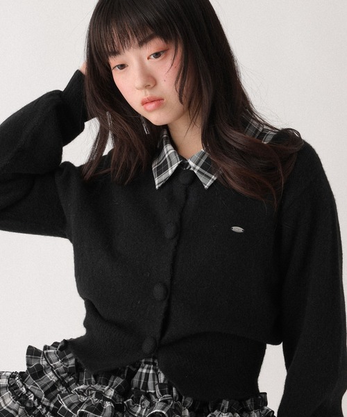 Heather(ヘザー)の「クルミボタンカーディガン 645576(カーディガン/ボレロ・レディース・グレー/ブラック/アイボリー・FREE)」の3枚目の写真