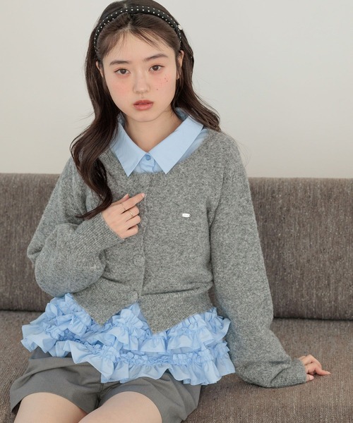 Heather(ヘザー)の「クルミボタンカーディガン 645576(カーディガン/ボレロ・レディース・グレー/ブラック/アイボリー・FREE)」の12枚目の写真