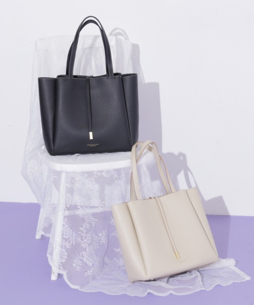 JILL by JILL STUART(ジルバイジルスチュアート)の「ストリングトート(トートバッグ・レディース・ブラック/アイボリー・FREE)」の1枚目の写真