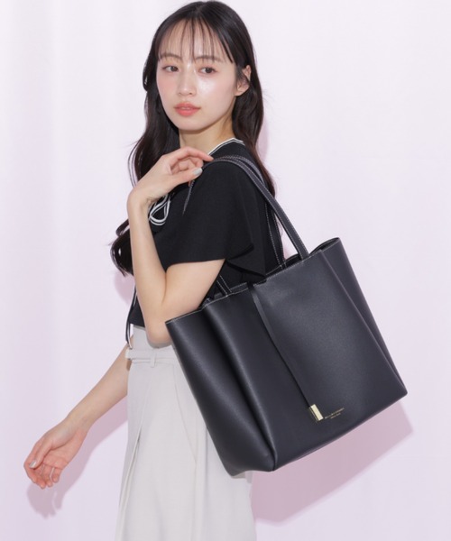 JILL by JILL STUART(ジルバイジルスチュアート)の「ストリングトート(トートバッグ・レディース・ブラック/アイボリー・FREE)」の15枚目の写真