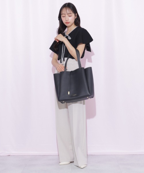 JILL by JILL STUART(ジルバイジルスチュアート)の「ストリングトート(トートバッグ・レディース・ブラック/アイボリー・FREE)」の17枚目の写真