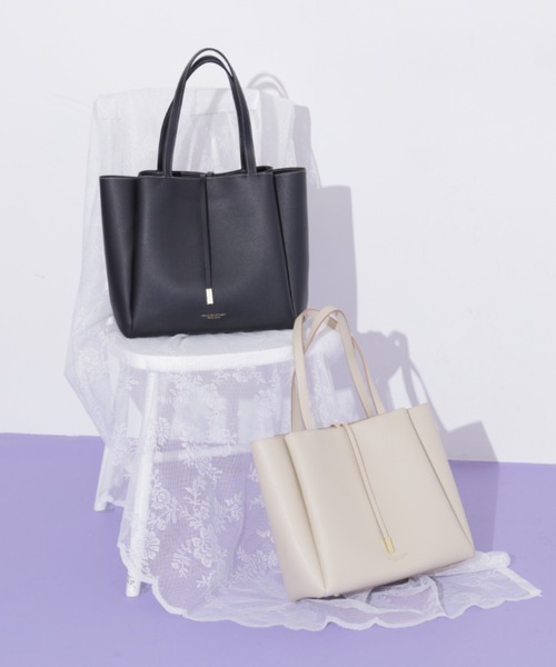 JILL by JILL STUART(ジルバイジルスチュアート)の「ストリングトート(トートバッグ・レディース・ブラック/アイボリー・FREE)」の10枚目の写真