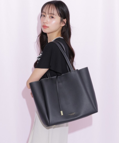 JILL by JILL STUART(ジルバイジルスチュアート)の「ストリングトート(トートバッグ・レディース・ブラック/アイボリー・FREE)」の14枚目の写真