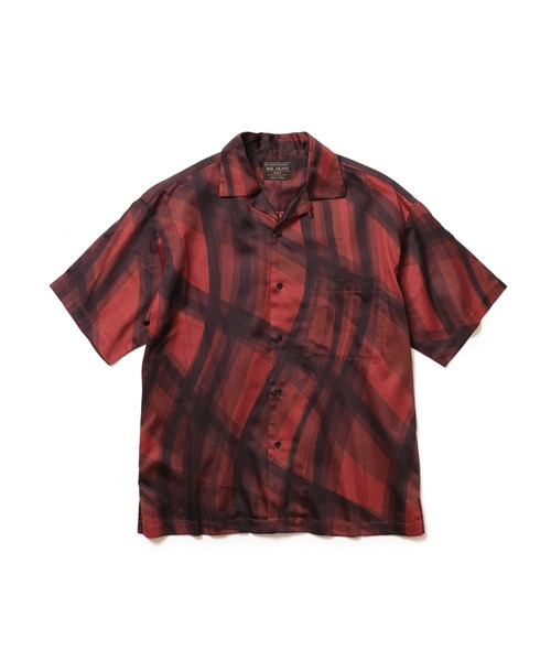MR.OLIVE（ミスターオリーブ）の「ABSTRACT CHECK / SHORT/S OPEN COLLAR SHIRT /M261130（シャツ/ブラウス・メンズ・ブラック/レッド・SMALL/MEDIUM/LARGE）」の5枚目の写真