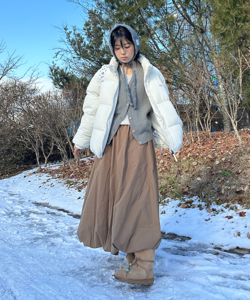 BELLOL(ベロエル)の「Balloon long skirt BROWN(スカート・レディース・その他・FREE)」の1枚目の写真