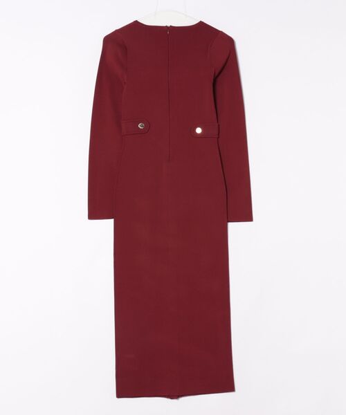 MICHAEL KORS(マイケルコース)の「ソリッド スナップ ロングスリーブ ミディ ドレス(ワンピース・レディース・レッド系・M/S/XS/L/XL)」の2枚目の写真