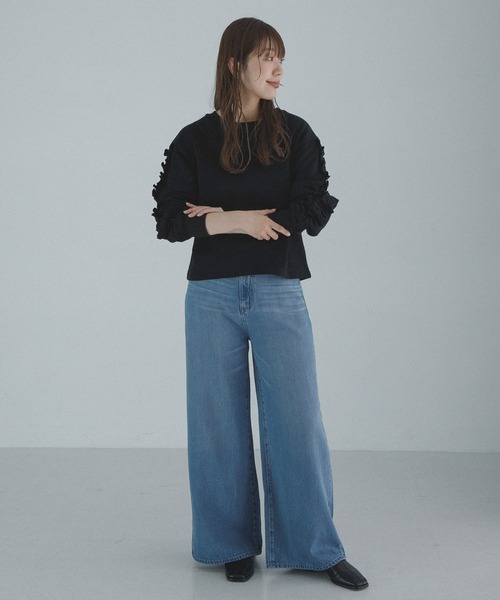 URBAN RESEARCH Sonny Label(アーバンリサーチサニーレーベル)の「『WEB限定』フリルスリーブスウェットプルオーバー(スウェット・レディース・オートミール/スミクロ・FREE)」の6枚目の写真