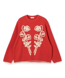 ポピーエンブロイダリー クルーネックプルオーバー