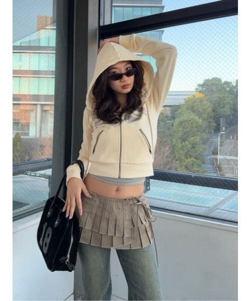 LAGUA GEM(ラグアジェム)の「RAW EDGE WRAP スカート(スカート・レディース・ブラック/ベージュ・FREE)」の17枚目の写真