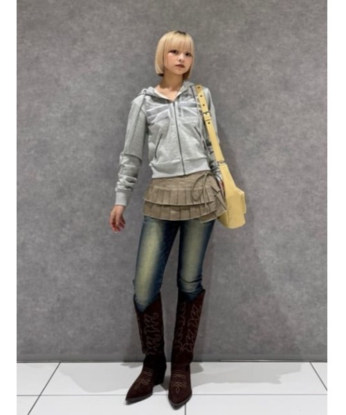 LAGUA GEM(ラグアジェム)の「RAW EDGE WRAP スカート(スカート・レディース・ブラック/ベージュ・FREE)」の18枚目の写真
