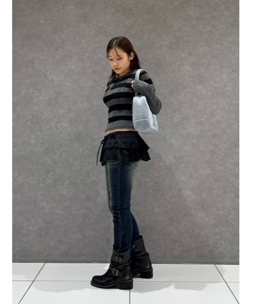 LAGUA GEM(ラグアジェム)の「RAW EDGE WRAP スカート(スカート・レディース・ブラック/ベージュ・FREE)」の21枚目の写真