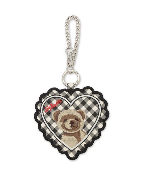 LILY BROWN（リリーブラウン）の「エンブロイダリーミラーチャーム（キーケース/キーアクセサリー・レディース・ブラック/チェック/レオパード・F）」の3枚目の写真